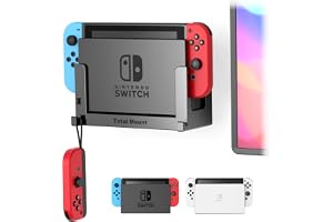 Innovelis TotalMount väggfäste för Nintendo Switch eller Nintendo Switch OLED-konsol med värmehantering och säkerhetsklämma