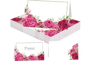 FIRCLFUY 50pcs Tischkarten Hochzeit Deko Platzkarten Blanko 11 x 8,4 cm Tischdekoration Tischkärtchen zum Beschriften Tischreservierung Namenskarten Geburtstag Kommunion Taufe Feier