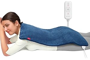 Comfytemp 43x84cm XXL Heat Pad for Back Pain Relief, Extra Large Electric Heating Pad with Heat Levels, Auto-Off Timers, Effective Heat Therapy for Neck, Shoulder, Full Back, Foot, Period Cramp Relief