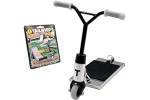 TAILWHIP Finger Scooter aus Metall, Mini Roller Spielzeug für Tricks, Fördert die Handmotorik, Kompatibel mit Finger Tech Deck Skateboard, Skatepark, Finger Bike BMX, Chrome