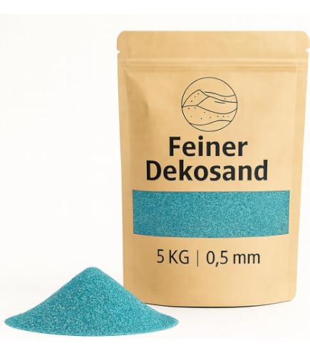 NaDeco Dekosand Blau 1 kg, Körnung 0,1-0,5 mm, Farbsand zum Streuen