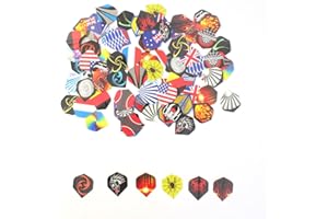 DDKY 90 pièces Ailette flechette,flechette Pointe Plastique, 30Vols de Formes Différentes Dart Flights,Parfait pour fléchettes à Pointe Souple/Acier Fléchettes