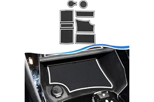 SXCY for Peugeot 208 e-208 UK Car Mats, 2020-2023 Peugeot 208 e 208 Rubber Mats, Non-Slip Mats for Interior Center Console, Armrest Box, Drink Holder, Door Groove Pads (White)