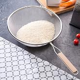 Deconox Ahşap Saplı Paslanmaz &Ccedil;elik S&uuml;zge&ccedil;, B&uuml;y&uuml;k Boy Metal S&uuml;zge&ccedil; 24 * 10 Cm - Estetik ve Dayanıklı: Ahşap Saplı Paslanmaz &Ccedil;