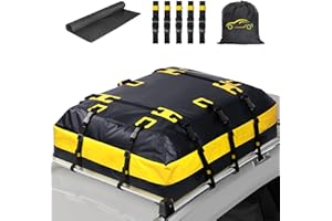 ISOPHO Box Tetto Auto 20 piedi cubi/566L, Borsa da Tetto in PVC Impermeabile e Ispessito, Baule Auto Tetto con Tappetino Antiscivolo e 10 Cinghie per Impieghi Gravosi, Borsa Portabagagli Universal
