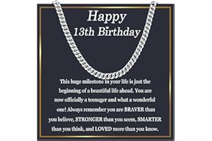 EPIRORA 13th 16th 18th Birthday Gifts for Boys, Cuban Chain for 13 16 18 Year Old, Happy Birthday Gifts for Son Grandson Nephew Brother, Men's Chain Jewelry