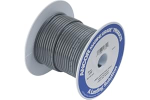 ANCOR MARINE GRADE Ancor 182403 Marine Grade Electrical Primary Tinned Copper Boat Wiring (16-Gauge, Grey, 25-Feet)