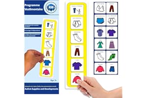 AUTISM SUPPLIES AND DEVELOPMENTS Planning Routine Enfant Visual Habillage–Emploi du Temps/Rituel Enfant–12 Pictogrammes Autisme Materiel Enfant–Calendrier Planning–TDAH enfant outil