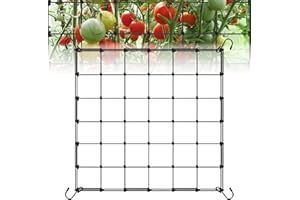 RCYHCY Scrog Netz 90 x 90cm Wachsen Zelt Netz, Grow Netz mit 4 Haken, für Pflanzen, Gemüse, Obst, Elastische Spalier Netz, Ranknetz für Pflanzen, Passend für Garten, Balkone, Hof, Gartenarbeit