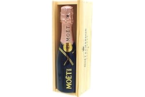 Moët & Chandon Rosé 20cl Miniature Champagne in a Wooden Box - Mini Moet