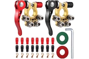 SHUIYUE 2Pcs Bornes Bateria, 4 Terminales Bornes