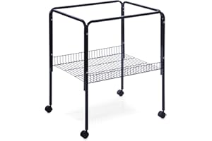 Prevue Pet Products Rolling Stand with Shelf, Black