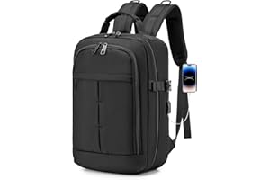 BKAZV Bagaż kabinowy 40 x 20 x 25 cm do Ryanair, plecak podróżny na laptopa 14/15,6", plecak podróżny 40 x 20 x 25 cm, czarny