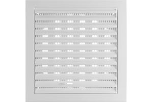 LIRAST Ø 150mm Bianca Griglia di Ventilazione in Plastica Con Flusso Regolabile - Griglie D'Aerazione con Rete Anti Insetti