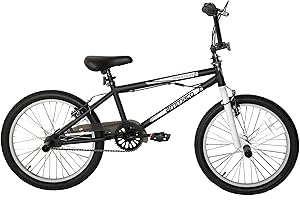 Ammaco Freestyler 20" Wheel Kids BMX Bike 360 Gyro & Stunt Pegs Black/White