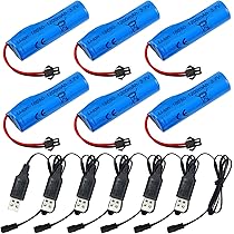 LYPPUL 14500 Akku Set - 2x 1000mAh 3,7V Li-Ion Mit Ladegerät