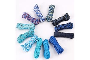 Hileyu Corde de Parachute 12 Couleurs 3 m Paracorde 550 Multifonction Type III 250 kg Paracorde de Survie aléatoire Kit de Bricolage 7 brins Corde de Tente Corde de Survie extérieure Corde de Survie