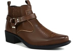 Classique Mens Western Cowboy Ankle Boots