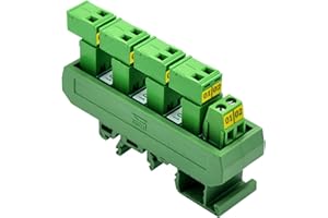 OONO Slim DIN Rail Mount 10A/300V Pluggable Screw Terminal Block Distribution Module (5x2 Position)