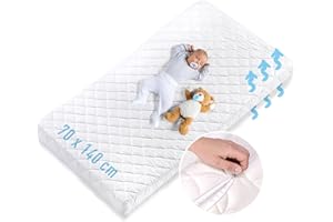 Kids Collective Matelas bébé 70 x 140 cm avec Housse Lavable | Matelas pour lit d'enfant | Matelas en Mousse Froide de qualité supérieure 140 x 70 cm