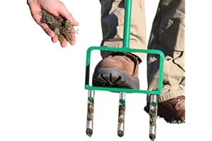 Landzie - The Original Hollow Tine Lawn Aerator Tool - 42 Inch Core Aerator and Grass Aeration Tool Lawn Tools - Stainless Steel Manual Lawn Aerator Plug Aerator and Aerator Lawn Tool