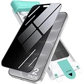 JETech 3D 9H+ Privacy Screen Protector for iPhone 18 Pro Max | Pack of 2, Tempered Glass, Easy Installation, Anti-Spy, Full C