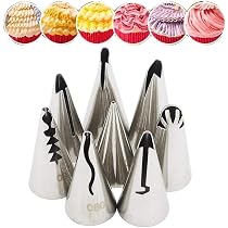 Set 5 Beccucci In Acciaio Inox Per Sac à Poche - Per Decorare Torte