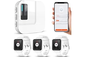 DAYTEE Daytech WiFi Tuya Intelligent Bracelet Alarme Personne Agee,Bouton Alarme Personne Agee,A Utiliser Lorsque Les Personnes âgées Ont Besoin d'aide (Blanc 3-1)