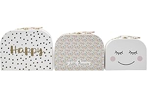 HOME deCO KIDS - RG9207 - Valisette de Rangement Fille X3 Enfant Deco Chambre Rangement Fille Garcon