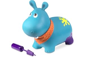 B. toys – Ippopotamo cavalcabile gonfiabile con pompa Inclusa – Giochi cavalcabili per bambini – Salta e rimbalza – 2 anni in su