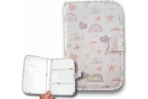 ZANDIA ® Portadocumentos Bebé | Porta Documentos Cosas Para Bebes | Regalo Originales Bebes Recién Nacidos | Organizador Bebe | Carpeta Documentos Bebe y Embarazo. (Claro)