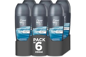 DOVE MEN + CARE Dove Men +Care Advanced Roll-On Clean Comfort Protección 72 horas, 50 ml, pack de 6 Unidades
