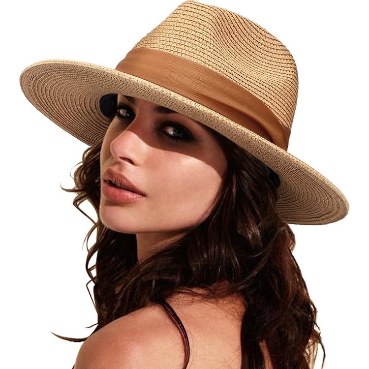 FURTALK Chapeau De Soleil Femmes UPF 50+ - Chapeau De Paille à Bord Large Protection UV