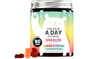 ‎BEARS WITH BENEFITS Fürs Immunsystem - leckere Multivitamin Gummibärchen mit hochdosiertem A-Z Immunkomplex - zuckerfrei (90St) - Bears with Benefits