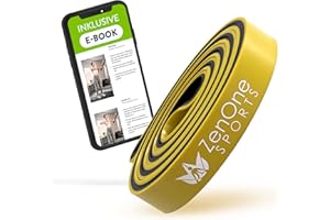 ZENONE SPORTS ZenBands Power Resistance Bands, 6 Bandes de Fitness de différentes Tailles, Bandes de Résistance pour l'entraînement, Bandes de Traction, y Compris e-Book et Guide d'entraînement