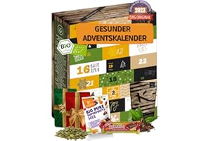 [ Boxiland ] Calendrier de l'Avent 2023 avec des collations saines I 24 produits sains dans le calendrier de l'Avent sain en qualité biologique