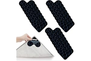 Druuzyl 24 Piezas Base Antideslizante para Alfombras, Doble Cara Lavable y Reutilizable – Topes para Suelos Duros (Madera, Cerámica) y Moquetas, Adhesivo Seguro sin Pegamento