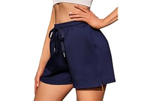Jezonga Pantaloncini Sportivi Donna Shorts Palestra Estivi Corti Vita Alta Push Up con Tasche per Cycling Allenamento Jogging Yoga