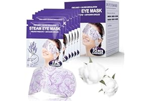 BEMYLADY Self Heating Eye Mask for Dark Circles and Puffiness Soothing Headache Relief, Lavender Steam Eye Masks for Sleeping,Puffy Eyes,Travel Essentials,Bedroom Accessories (Lavender)