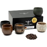 Pheniox Timeout Mini Espresso Cup Set | 5 x 50 ml &ndash; High Quality Stoneware Mugs | Espresso Cup Set - Without Handle | Gift in