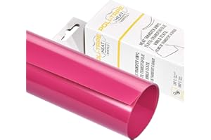 POLI-TAPE POLI-FLEX® TURBO® - Vinile termo trasferibile per tessuti – foglio di pellicola flessibile stirabile, foglio per per t-shirt per plotter Cricut e Silhouette, fucsia, 30,5cm x 122 cm