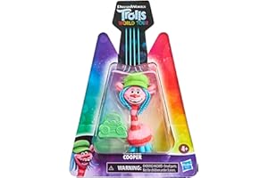 DREAMWORKS TROLLS World Tour Miniature Toy Figure with Musical Instrument Accessory - Cooper