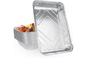 SENENQU 30pz ​​Vaschette Alluminio Grandi Per Griglia 2200ml​​ - Teglie Alluminio Barbecue Sa e Getta Per Barbecue Cucina Grigliare Ristorazione, 31,5 x 21 x 5 cm, usa