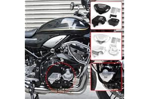 LORABABER XX eCommerce Motorrad Z 900 RS Aluminium Motor Rahmen Schieberegler Stator Bewachen Abdeckung Beschützer für 2018-2022 Kawasaki Z900RS 18-22 (Silber)