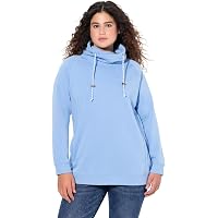 ULLA POPKEN Giacca Felpa Con Zip E Cappuccio - Pile Morbido Per Donna, Tasca Con Cerniera