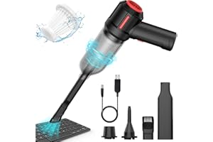 GAOEEIN Mini Aspirapolvere Senza Fili Aspirapolvere Portatile Senza Fili 9000PA Ricaricabile Lavabile per Desktop, Tastiera, Auto, Ufficio