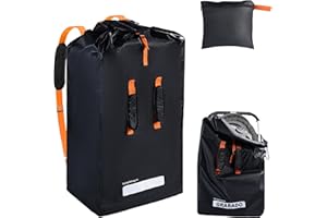 GRABADO Groß Transporttasche für Kinderwagen & Kindersitz，Robuste Gate Check Reisetasche Wasserdicht 420D Kinderwagen Abdeckung，Schutz Reisetasche mit Ausweisfenster，Bollerwagen Transport in Flugzeug & Auto