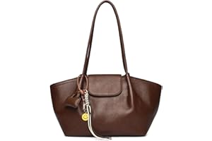 Waniki Handtasche Damen Mittelgroß Schultertasche Kunstleder Tote Bag Einfache Shopper Tasche Dumpling Handtaschen Elegante Umhängetasche Moden Shopper Bag Handbags Tragetasch Hobo Bag