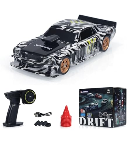 AiJH RC Drift Car 2.4G fari a colori proporzionali di alta qualità 1:64 USB incl