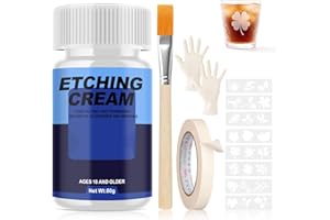 ALLISWAY 80g Pasta Caustica Per Vetro, Etch Pasta for Glass Etch Crema Acidante Acidificante Glass Etching Cream Forma Rapidamente Una Sensazione Opaca Adatto per Bicchieri da Vino, Paralumi, Cornici per Foto